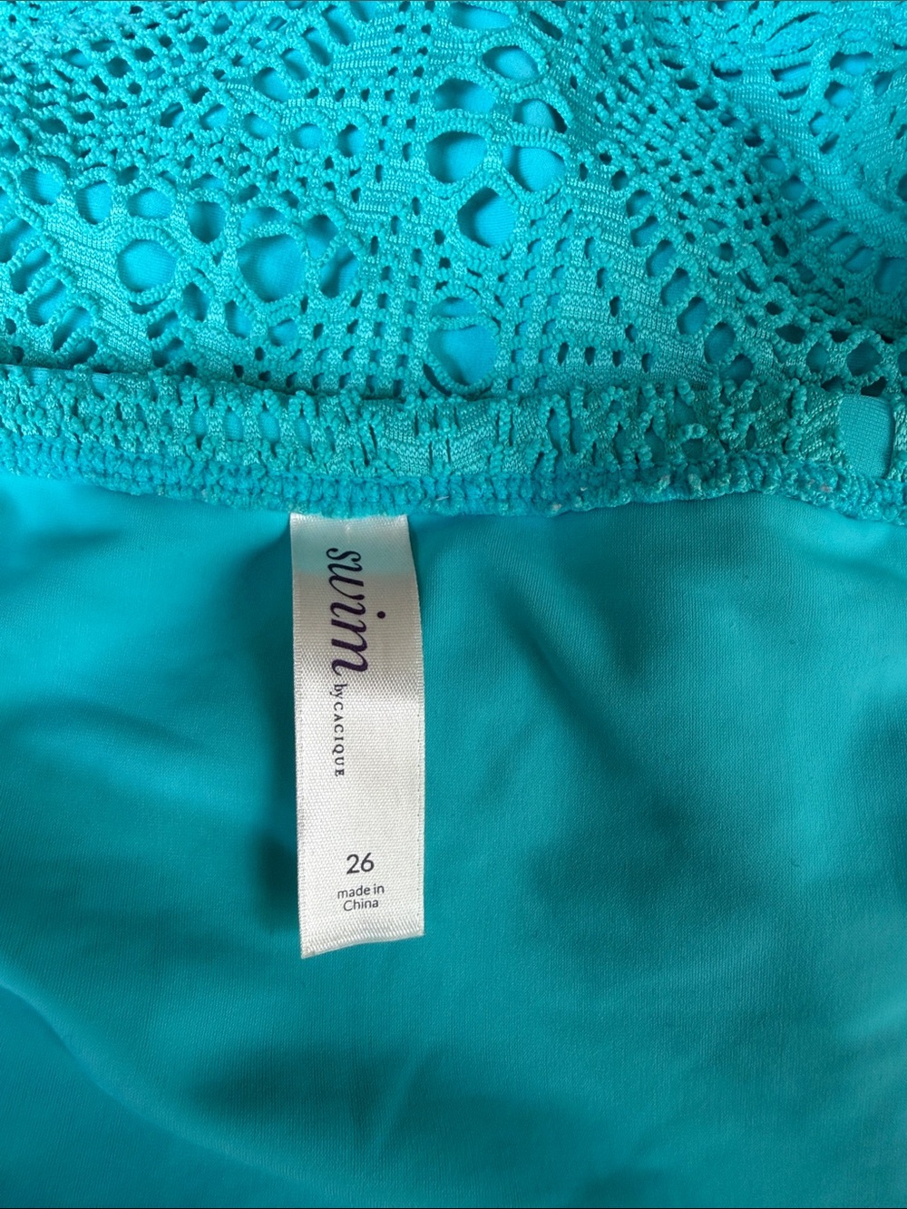 Cacique Crochet Drawstring swim skirt bottom - Picture 6 of 6